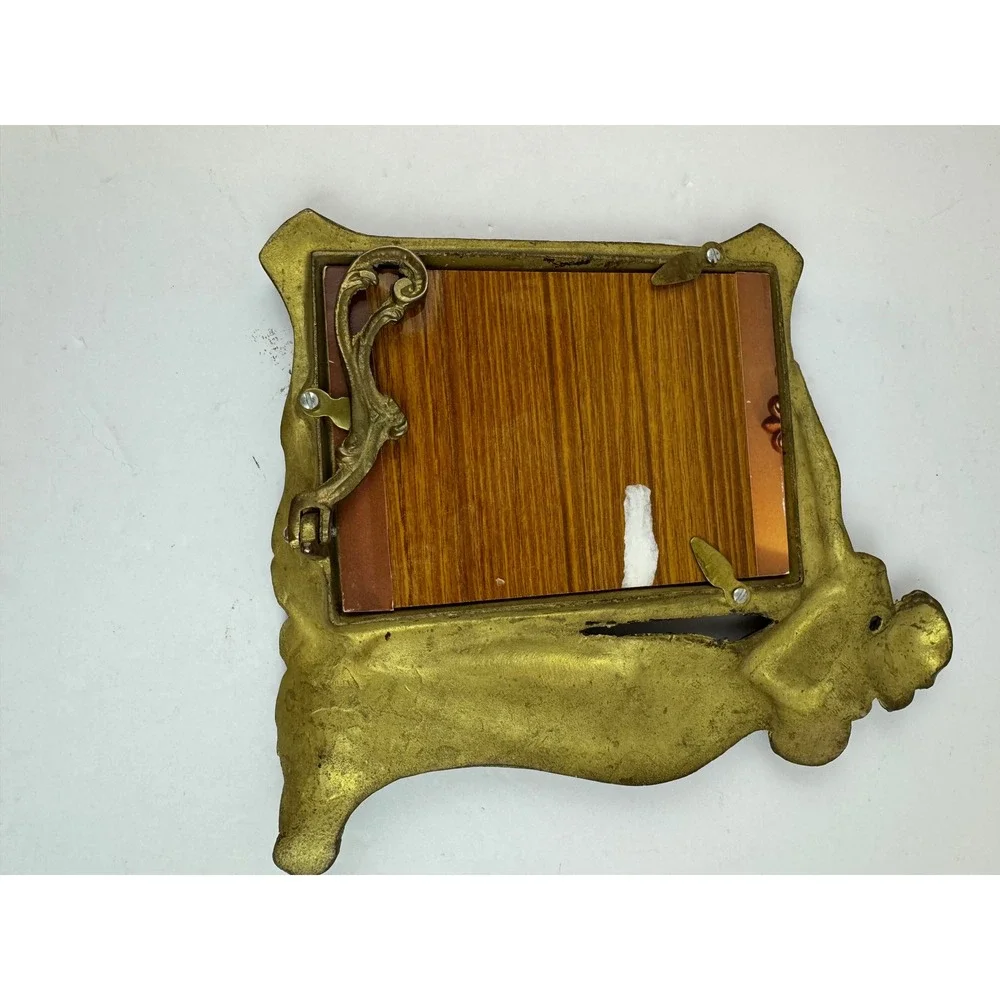 Vintage Art Nouveau Bronze Metal Woman Picture Frame Ornate Belle Epoque Style